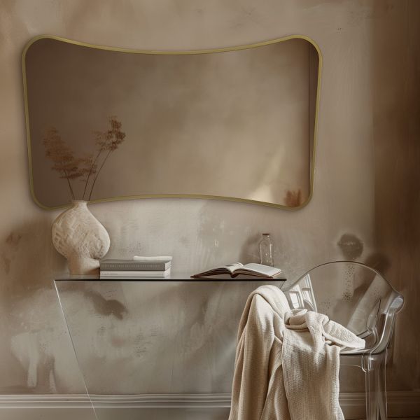 Delphine Mirror 120 x 70cm - Brushed Brass